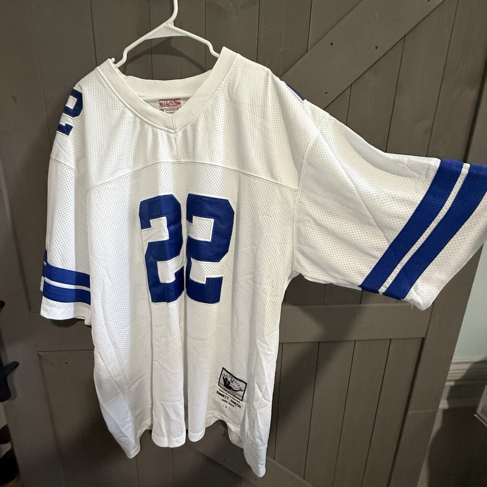 Mitchell & Ness Throwback Authentic Emmitt Smith #22 Cowboys Jersey White 60
